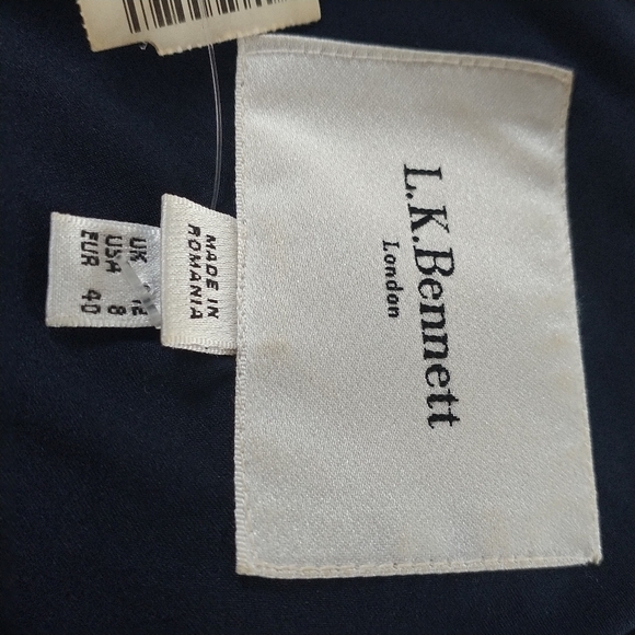 L.K. Bennett London Poppy Classic V Neck Dress 8 - Picture 7 of 12